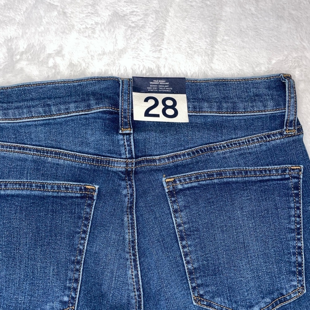 NWT Gap Long Skinny High Rise Stretch Denim Jeans Size 28 - Picture 8 of 11